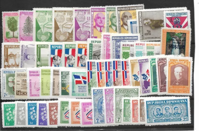 DOMINICAN REPUBLIC Lot of 56 different Stamps MH Very Good!