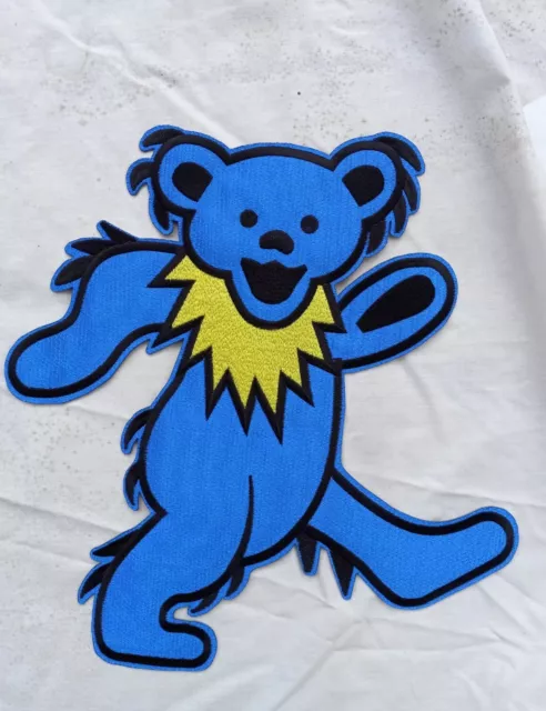 The Grateful Dead  Blue Dancing Bear Embroidered  Large 11.4" x 11.8" Back Patch 2