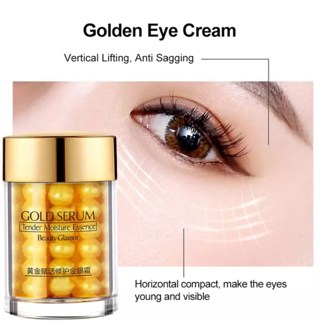 24K Gold Repair Eye Cream Anti Wrinkle Aging Firming B2V3 D5B6 Serum Dark Z0K9