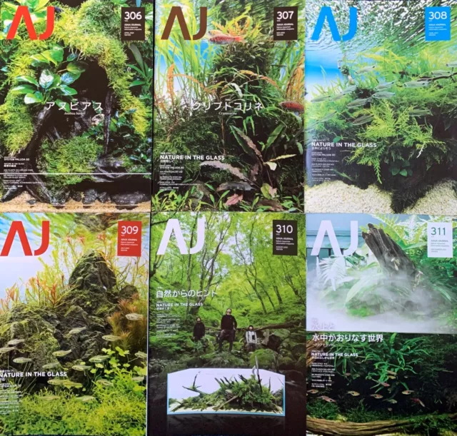 Aqua Design Amano (ADA) Aqua Journal Nature Aquarium magazines – Six volumes
