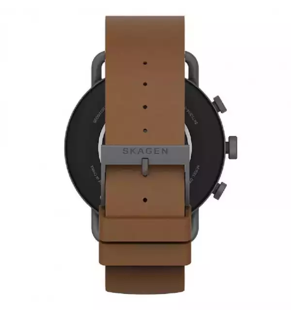 Orologio Uomo Smartwatch Skagen SKT5304 Bluetooth Fitness Acciaio Pelle Marrone 3