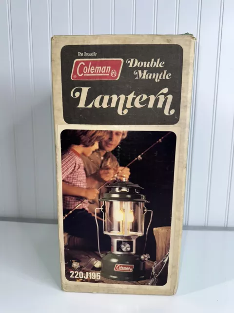 1979 Coleman Double Mantle Metal/Glass Lantern Model 220J195 Made In USA