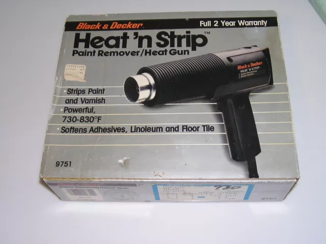 VINTAGE Black & Decker Heat 'n Strip Electric Flameless Heating Gun 9752
