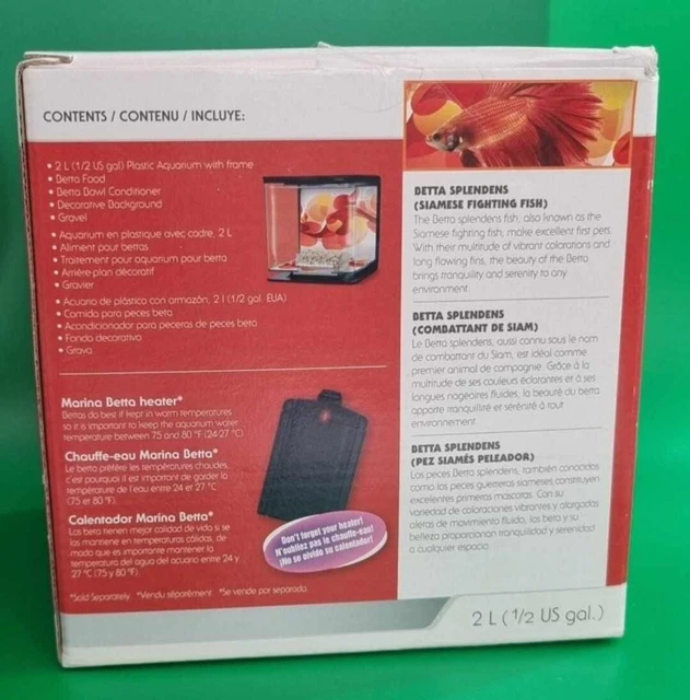 Marina Betta Aquarium Starter Kit, Sun Swirl #B49 3