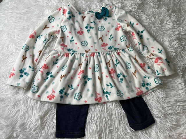 carters baby girl 24 months Long Sleeve sweater & Pant outfit Two Piece Set ￼