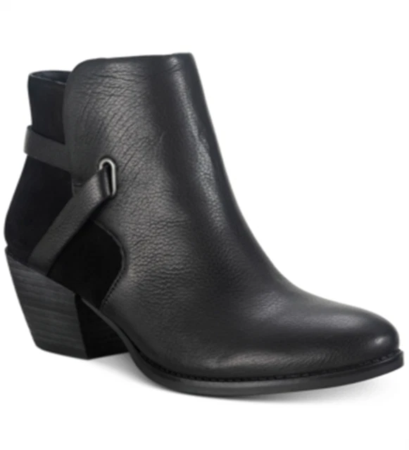 || American Rag Ashlyn Leather Leather Booties   - Black Leather Black Size 6.5