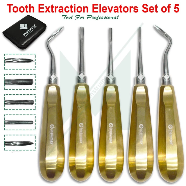 DENTAL TOOTH EXTRACTION Elevators Luxating Luxation Root Elevator 5PCS