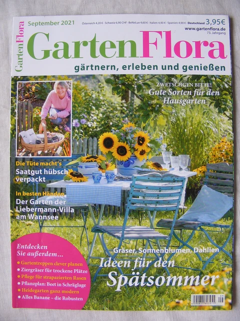 GARTEN FLORA WOHNEN Zeitschrift Septem 2021 Magazin Rezepte Dekorieren