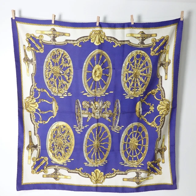 Hermes Carre Scarf Multi color Silk A-0067 Hermes Carre Scarf Multi color Silk A-0067