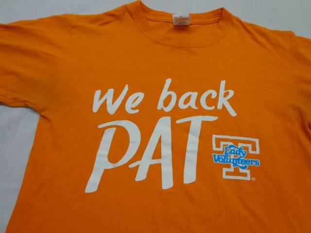 Tennessee Lady Volunteers Vols We Back Pat Summitt  Small T Shirt   FLAWS