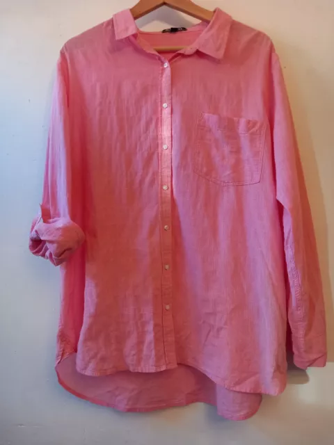 Camicia a maniche lunghe Buffalo David Bitton rossa bianca fine taglia L