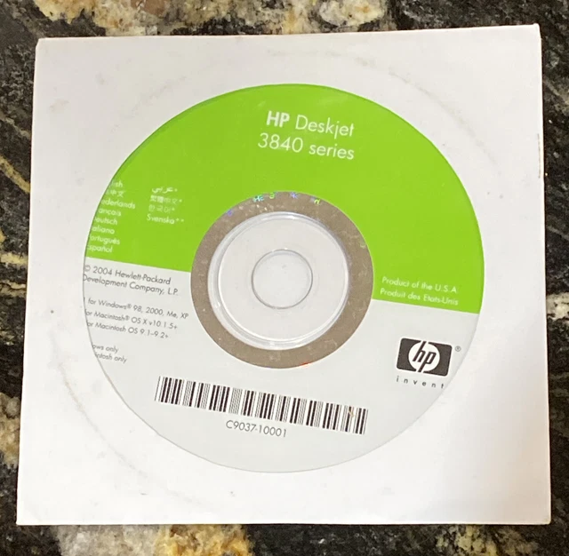 HP Deskjet 3840 Series All-In-One Installation Disk for  Hewlett Packard Printer