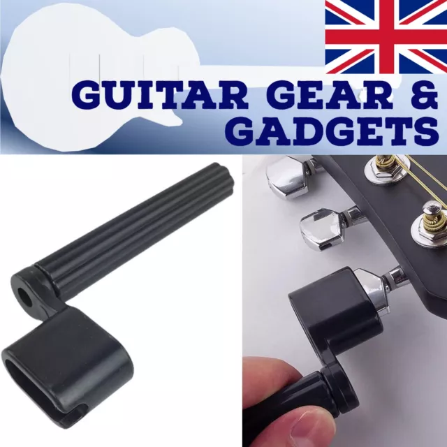 Uk Stock Guitar String Winder - With Integrated Bridge Pin Remover - Peg Puller