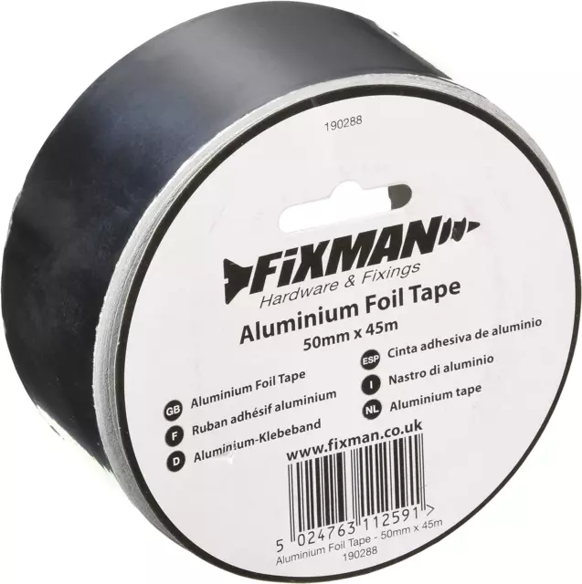 Fixman 190288 Aluminium Foil Tape 50 mm x 45m