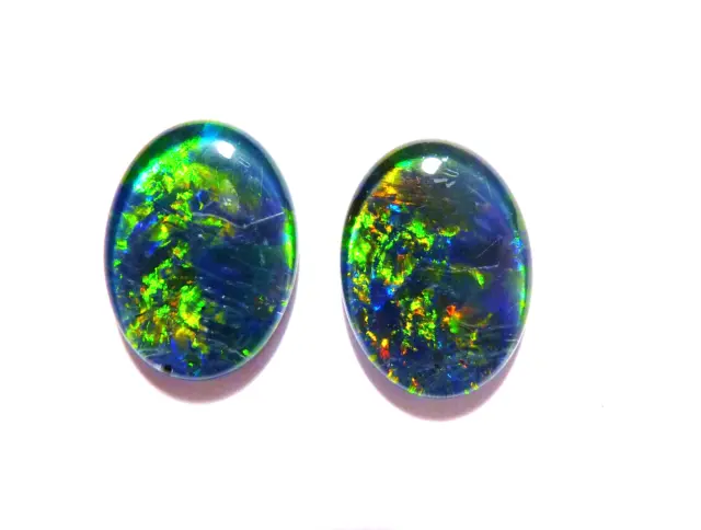 Vibrant Natural Australian Opal Triplets 16x12mm Gem Grade (3409)