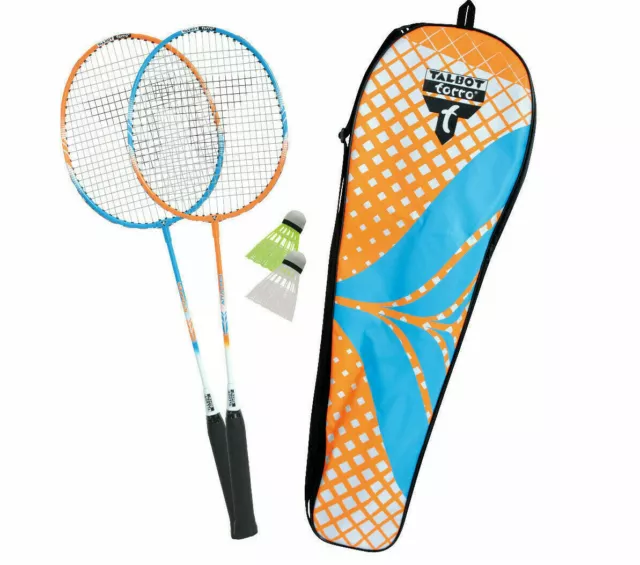 Talbot Torro 2-Attacker Badminton Set mit Bällen - 2 Federballschläger 449402