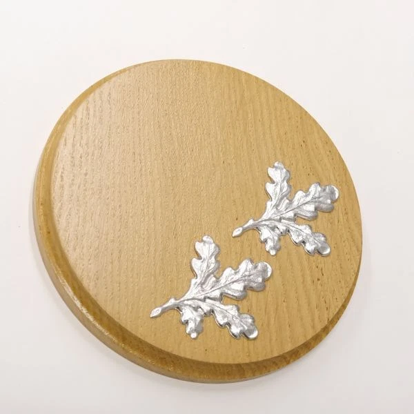 Placa de Jabalí Redondo Claro Af 15 CM Con 2 Pieza Aluminio Hoja Roble Portada 3