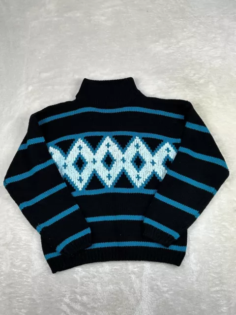 Spice Of Life Sweater Women’s Medium Triangle Geometric Chunky Turtleneck VTG