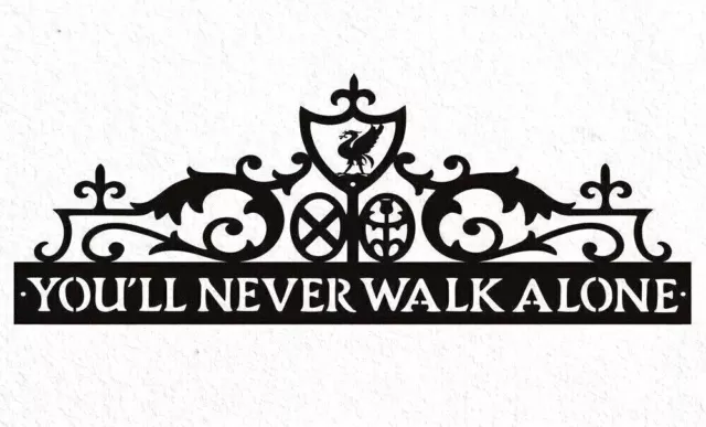 „You'll Never Walk Alone“ Liverpool Football Club Metall-Namensschild,...