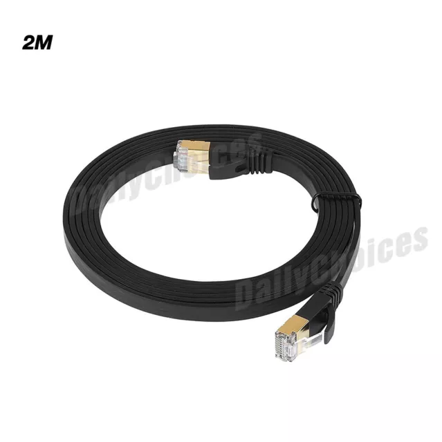 Premium Ethernet Flat Cable CAT 6 CAT 7 Ultra High Speed LAN Patch Cord 1m-20m