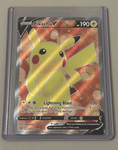 Pokémon TCG Pikachu V 157/172 (Full Art) Sword & Shield: Brilliant Stars NM/M
