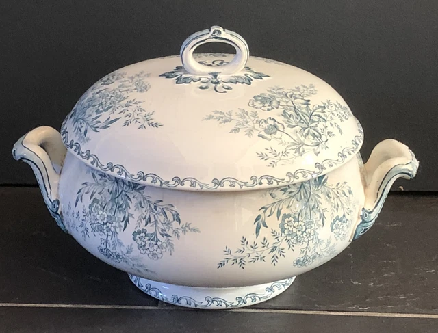 Grande soupière Sarreguemines Églantine