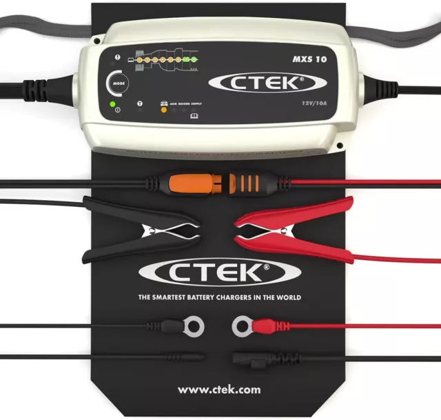 CTEK MXS 10, Batterieladegerät 12V Für Größere Fahrzeugbatterien, Batterieladege 2