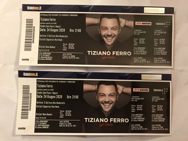 Biglietti concerto Tiziano Ferro Napoli per 2023  Ticketone