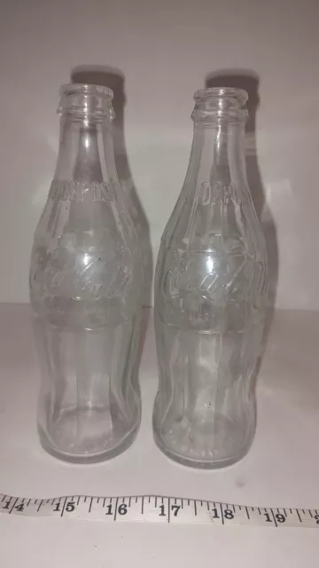 Vintage 10 oz. Coca Cola Bottles Two