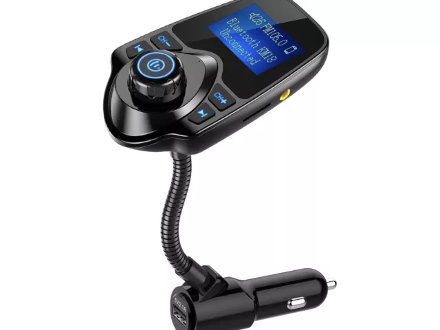 Nulaxy Wireless In-Car Bluetooth FM Transmitter Radio Adapter Car Kit W 1.44