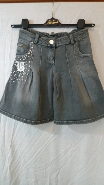 MISS BLUMARINE JEANS tg 10 anni gonna bambina ORIGINALE perle e strass