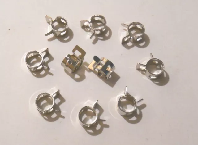 lot de 10 colliers ressorts pour tube durite diamètre 10 à 11 mm