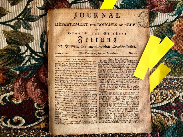 1811 Zeitung  Hamburg 200 Valencia Spanien von Uffel Uffeln