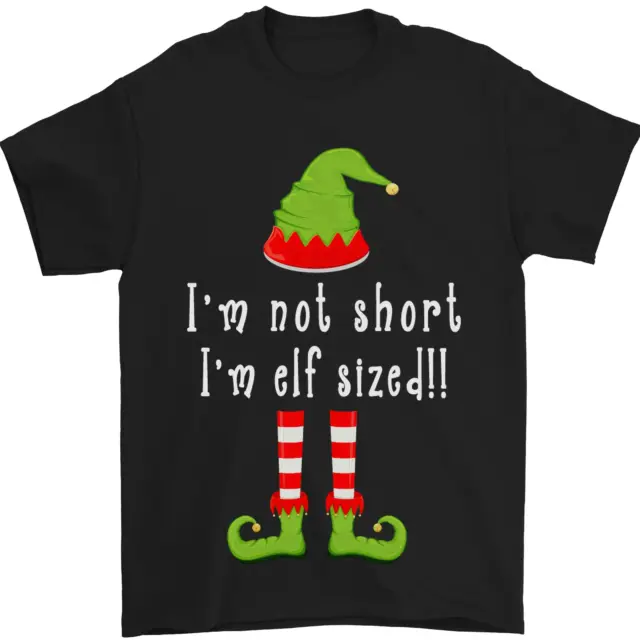 T-shirt da uomo I'm Not Short I'm Elf taglia divertente 100% cotone