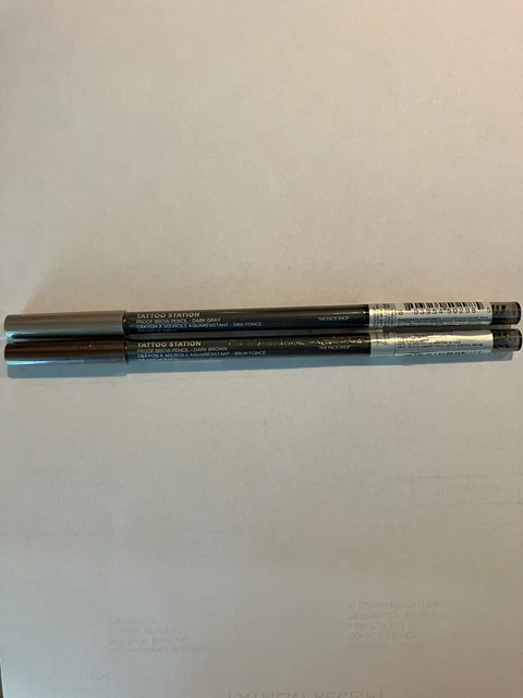 Lot of 2 - Avon Tattoo Station Proof Brow Pencil, Dark Gray and Dark Brown