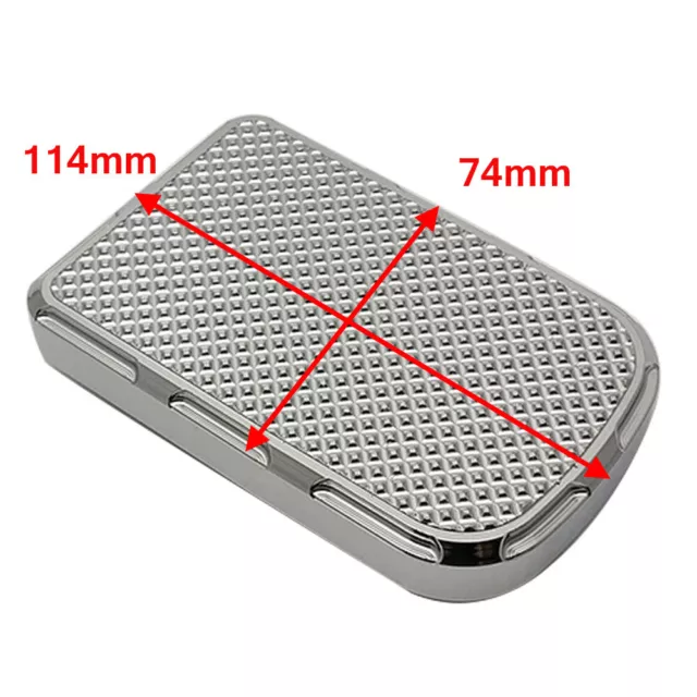 Aluminum Bremspedal Auflage Brake Pedal Pad Cover Chrom für Harley Touring DA 2