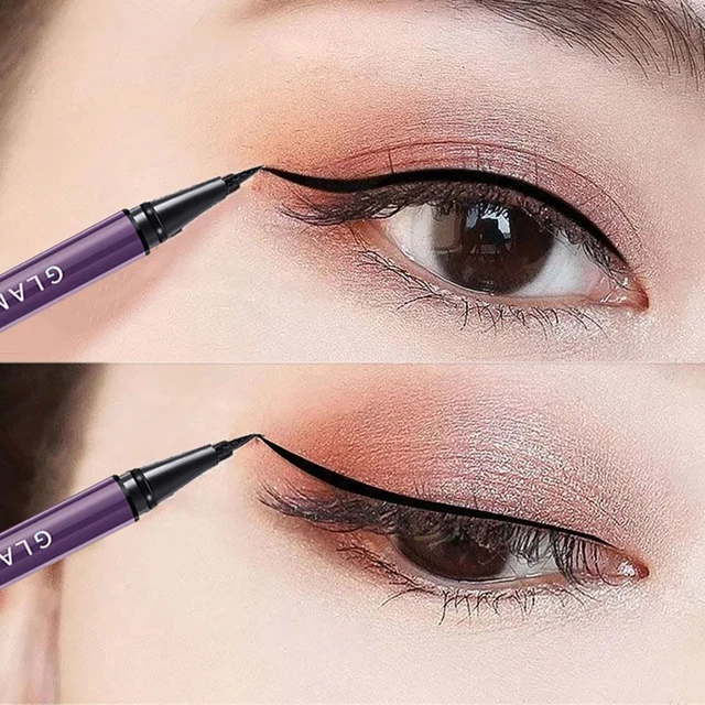 Delineador de ojos líquido negro mate impermeable lápiz delineador de ojos
