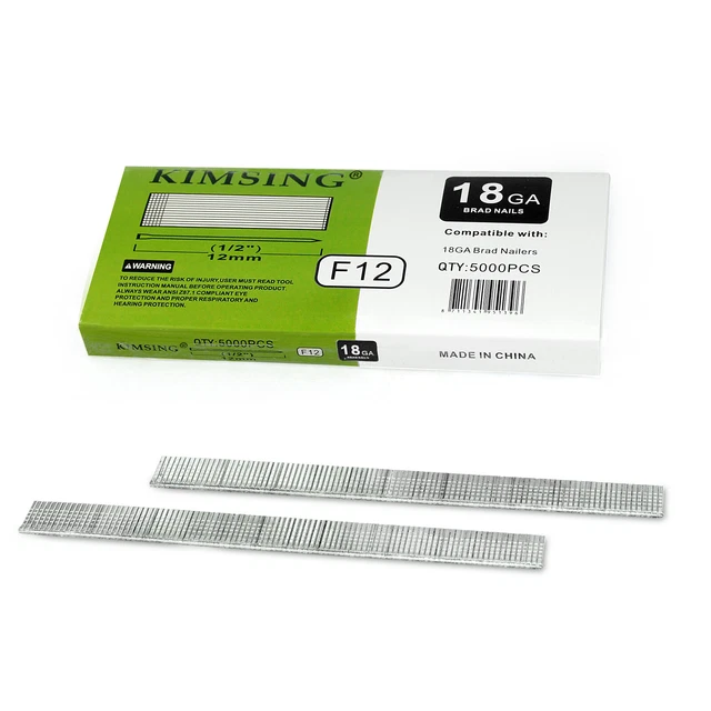 18 Gauge Brad Nails 5000pcs/box Galvanized 1/2'' to 2'' Length Finish Nails