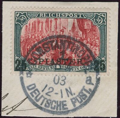 DP Türkei 1900 Michel 23 I / II ° Briefstück Luxus Attest Jäschke-Lantelme / 43 2