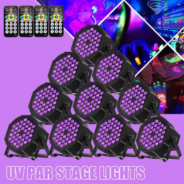 80W 36 LED UV Par Can Stage Light Black Light DMX DJ Disco Party Wedding Remote