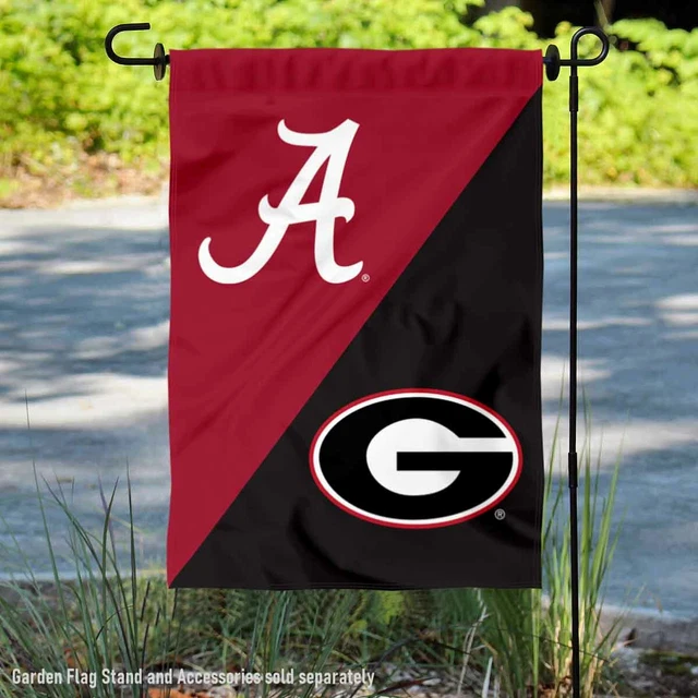 Alabama Crimson Tide vs Georgia Bulldogs House Divided Garden Flag Yard Flag