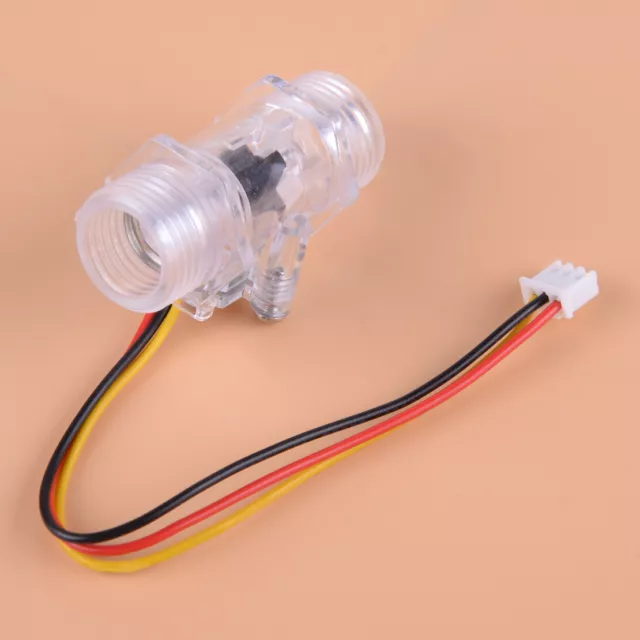 G1/2" Transparent Water Flow Hall Sensor Switch Counter 1-30L/min Flowmeter ge