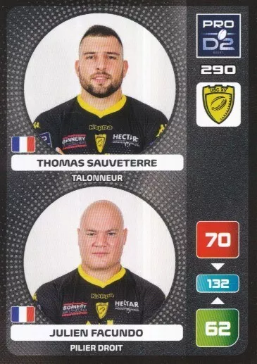 290 Sauveterre / Facundo Us.carcassonne Panini Card Adrenalyn Rugby Pro D2 2021