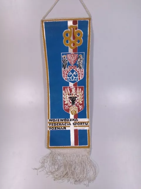 Vintage sports pennant. Poland. Poznan. 1970s 2