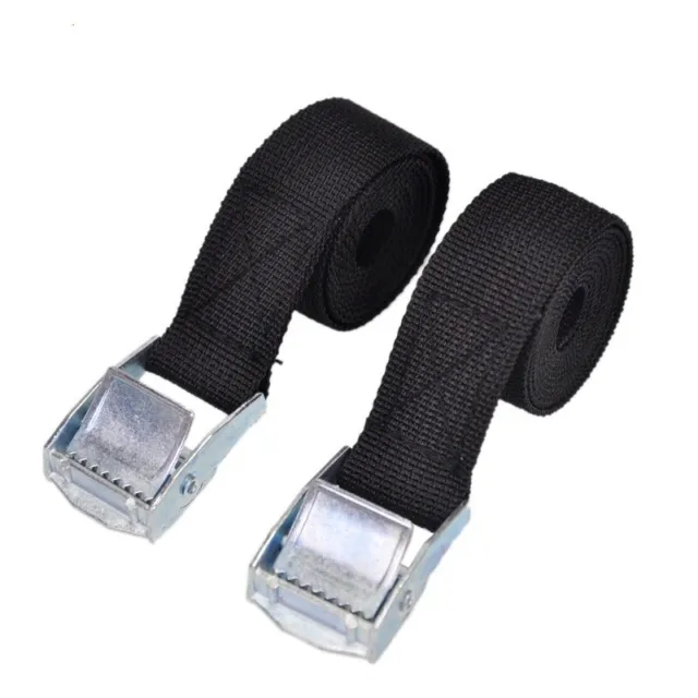 Heavy Duty Tie Down Cargo Strap Luggage Lashing Strong Ratchet Strap Belt 2Pcs