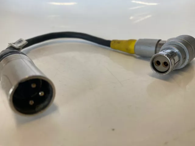 Arri Alexa Short Power Cable Right Angle Fischer 2pin Female to 3pin XLR Male