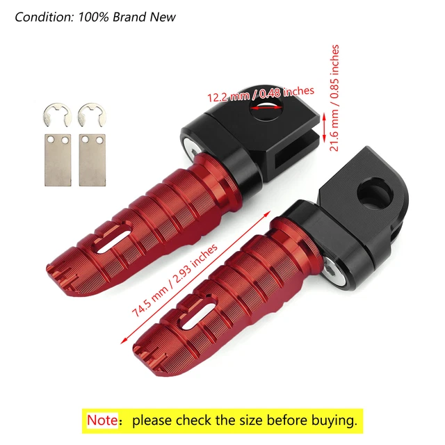 TCMT Poggiapiedi Anteriori In Alluminio Per Suzuki GSXR (600/750/1000) 2001-2018 – Set Staffe Argento