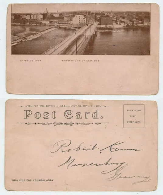 111688 - Waterloo, Iowa - Birdeye View of East Side - Old Postcard