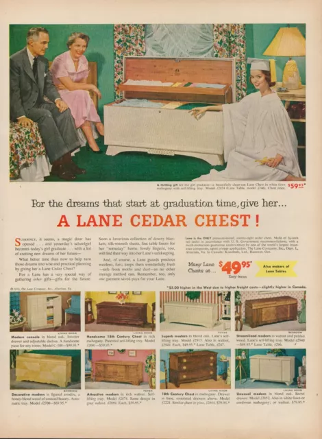 1953 VINTAGE LANE cedar hope chest. Graduation Gift To Their