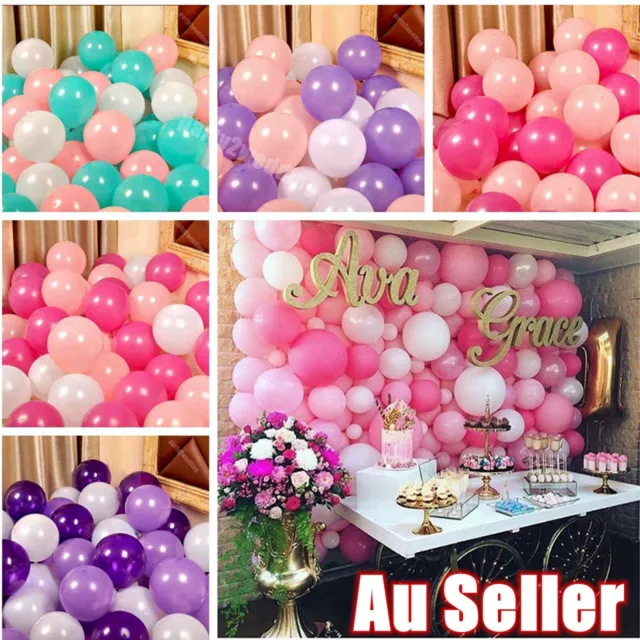 100x Latex Pearl Helium Balloons Balloon Party Air Wedding Birthday Large 30cm